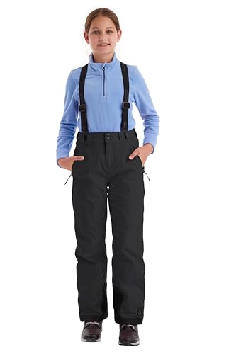 killtec Mädchen Skihose mit abzippbarem Latz und Kantenschutz Girls Skihose 242, schwarz, 164, 43402-000 im Sale